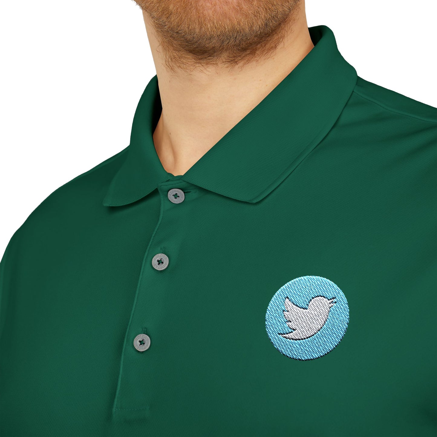 Twitter Logo Adidas Performance Polo
