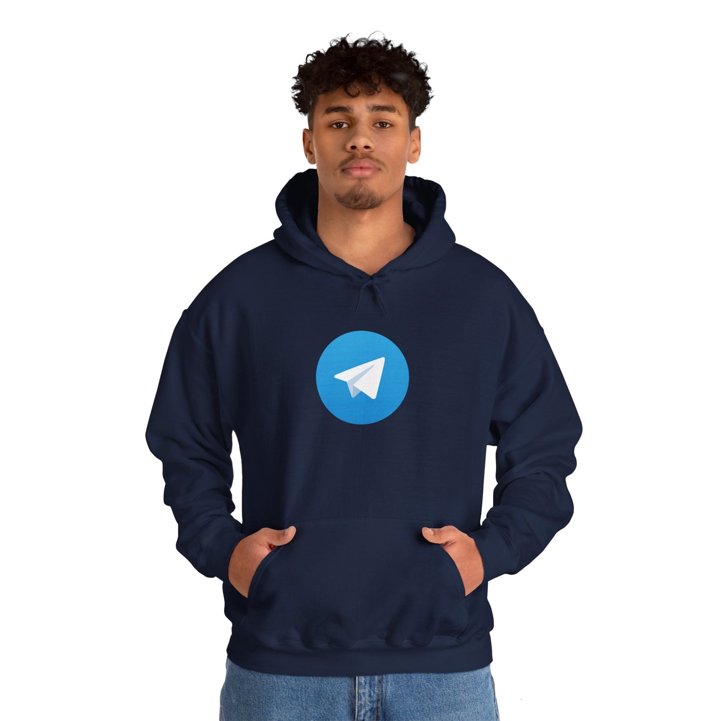 Telegram Logo Adult Hoodie