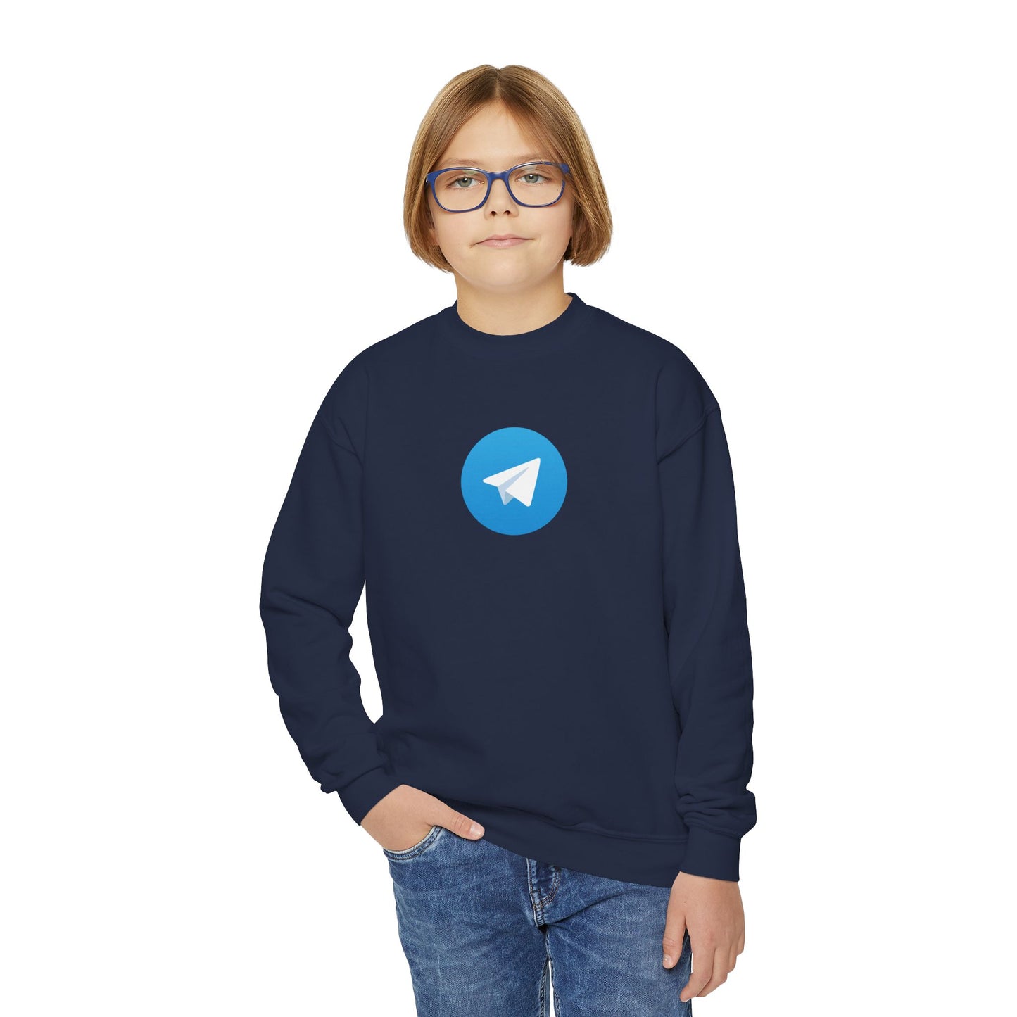 Telegram Logo Youth Sweatshirt