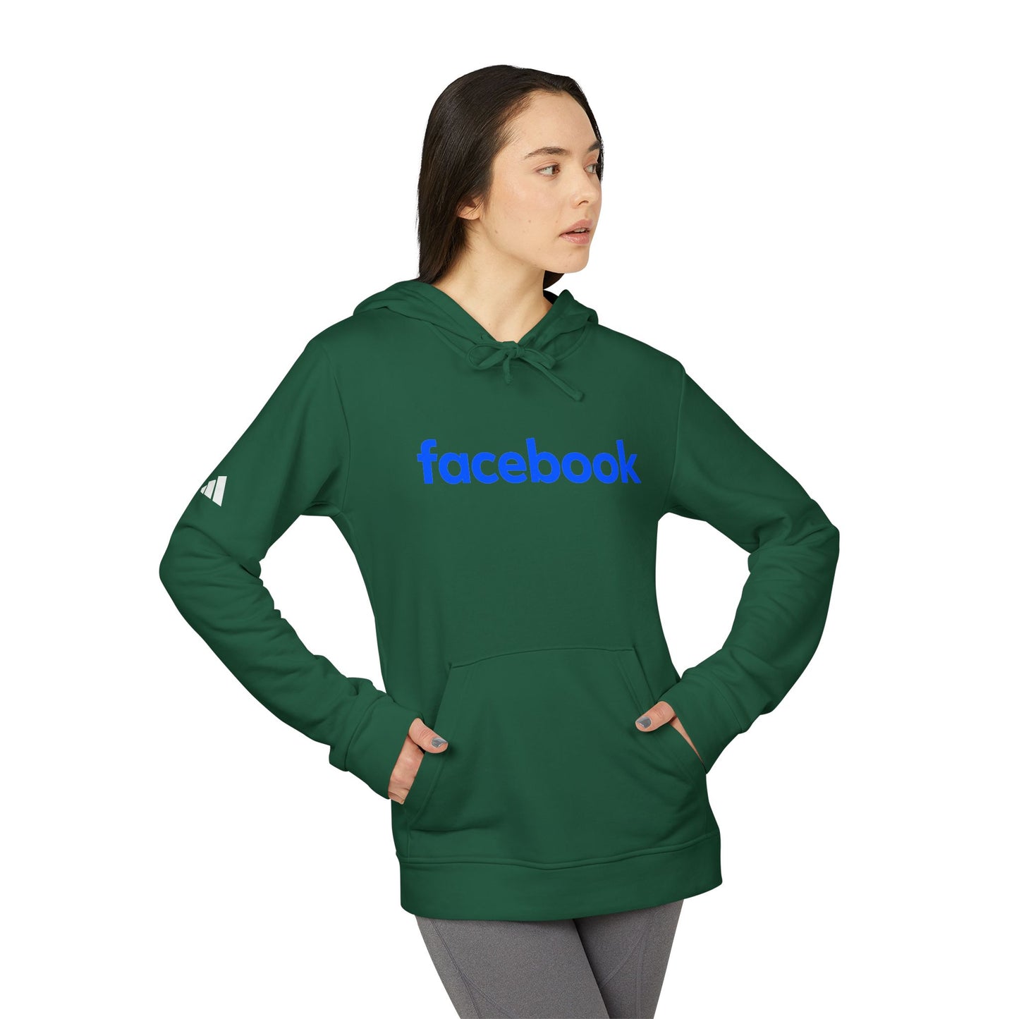 Facebook Logo Adidas Adult Hoodie