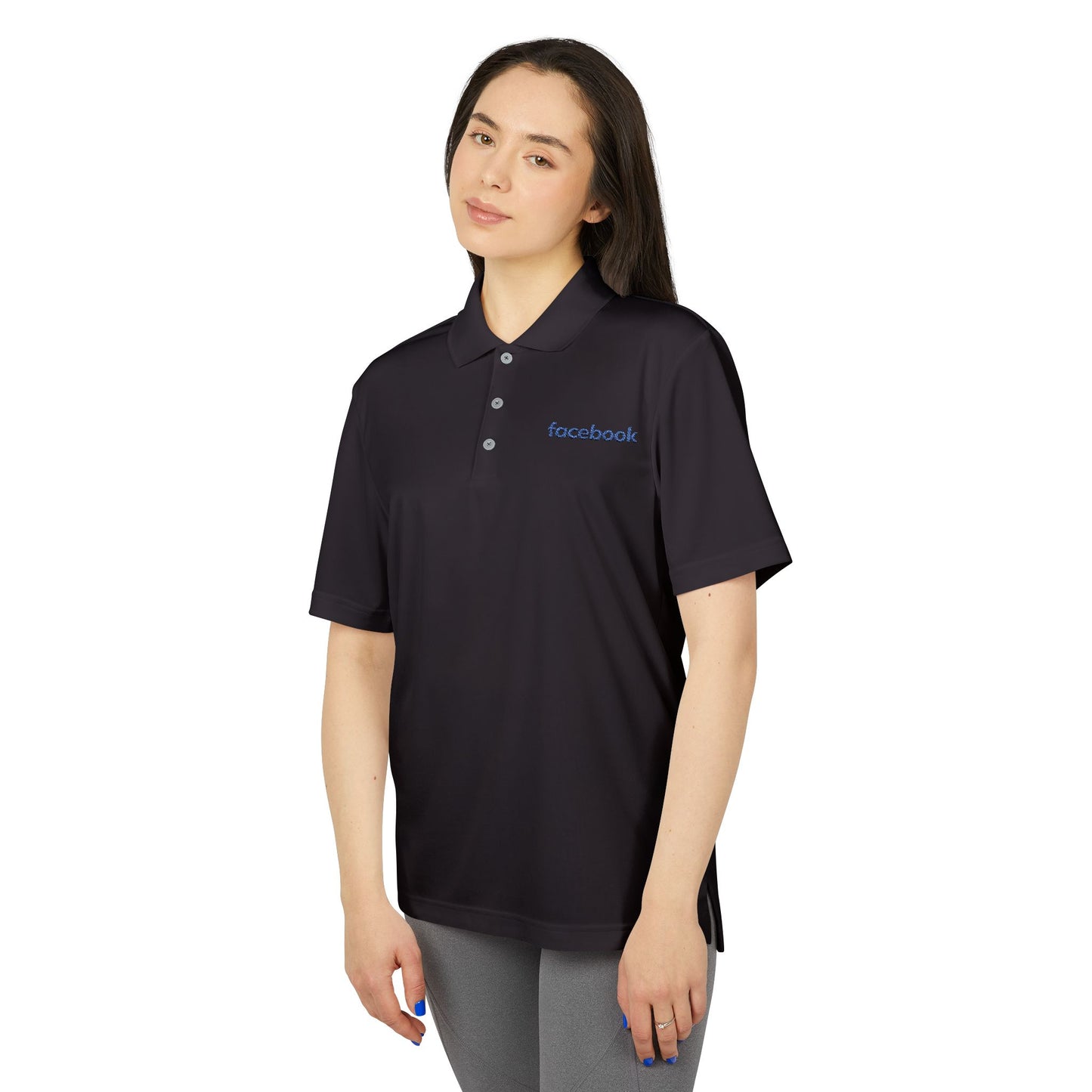 Facebook Logo Adidas Performance Polo