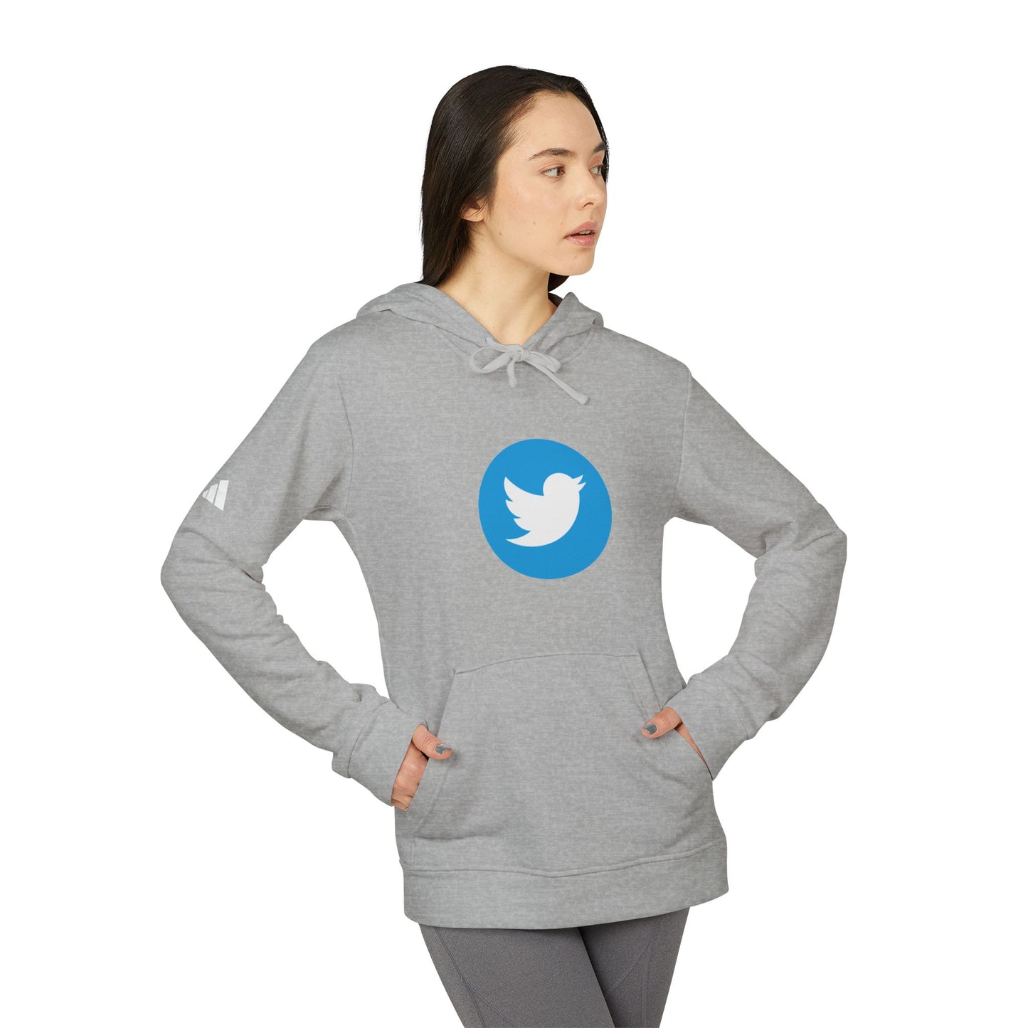 Twitter Logo Adidas Adult Hoodie