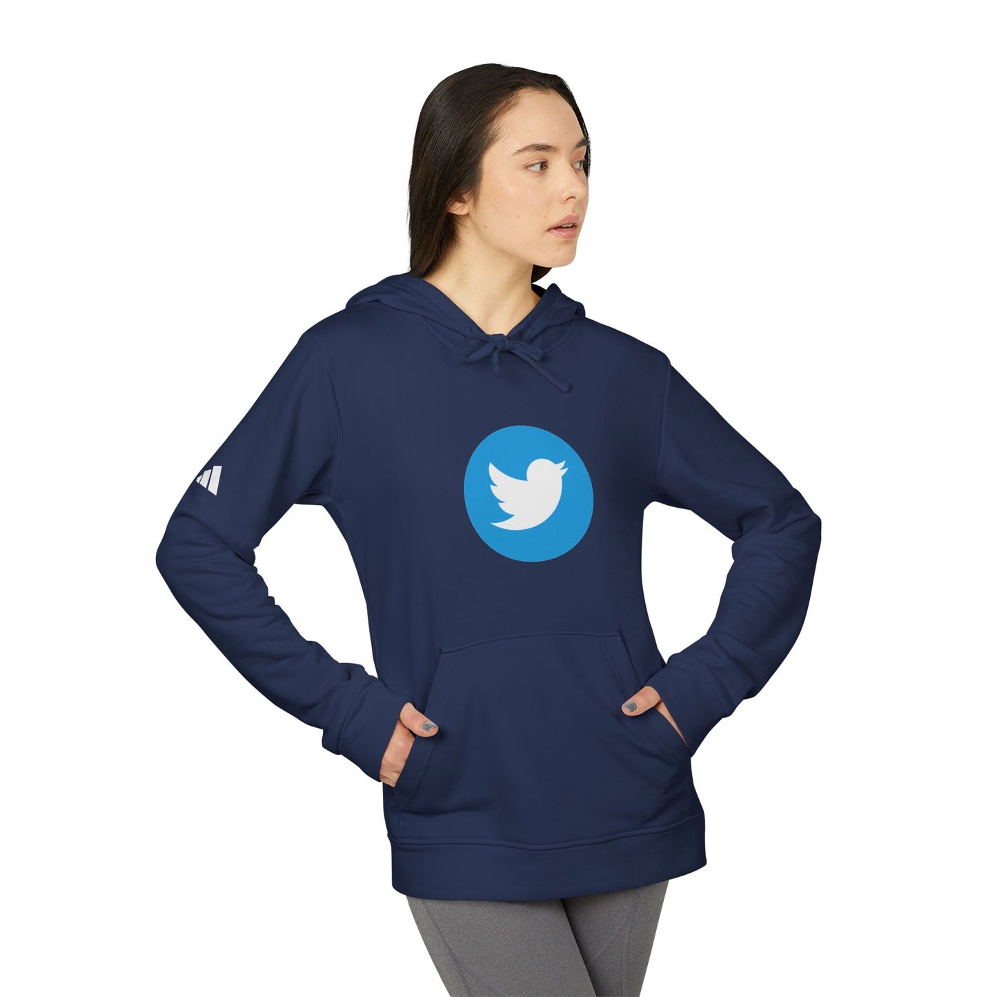 Twitter Logo Adidas Adult Hoodie