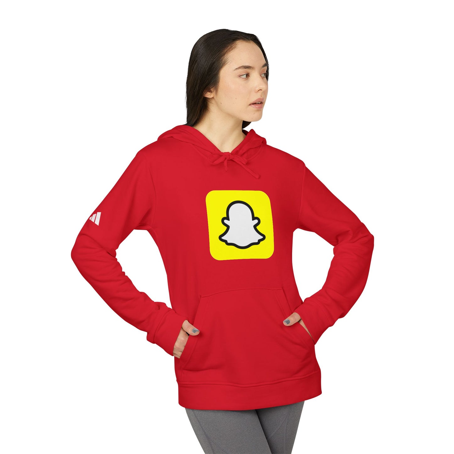 Snapchat Logo Adidas Adult Hoodie