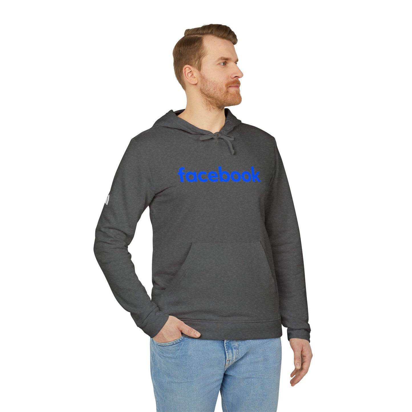 Facebook Logo Adidas Adult Hoodie