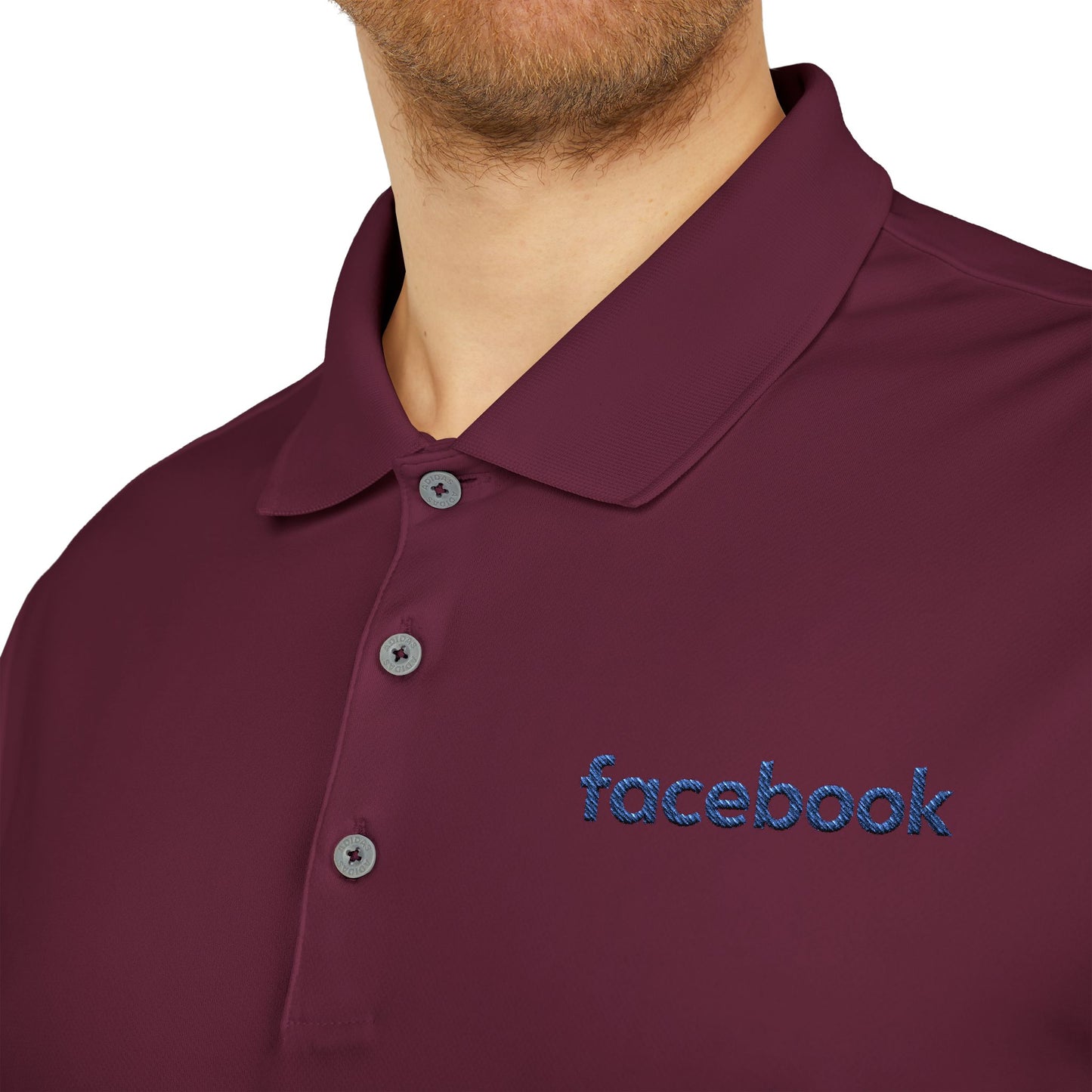 Facebook Logo Adidas Performance Polo