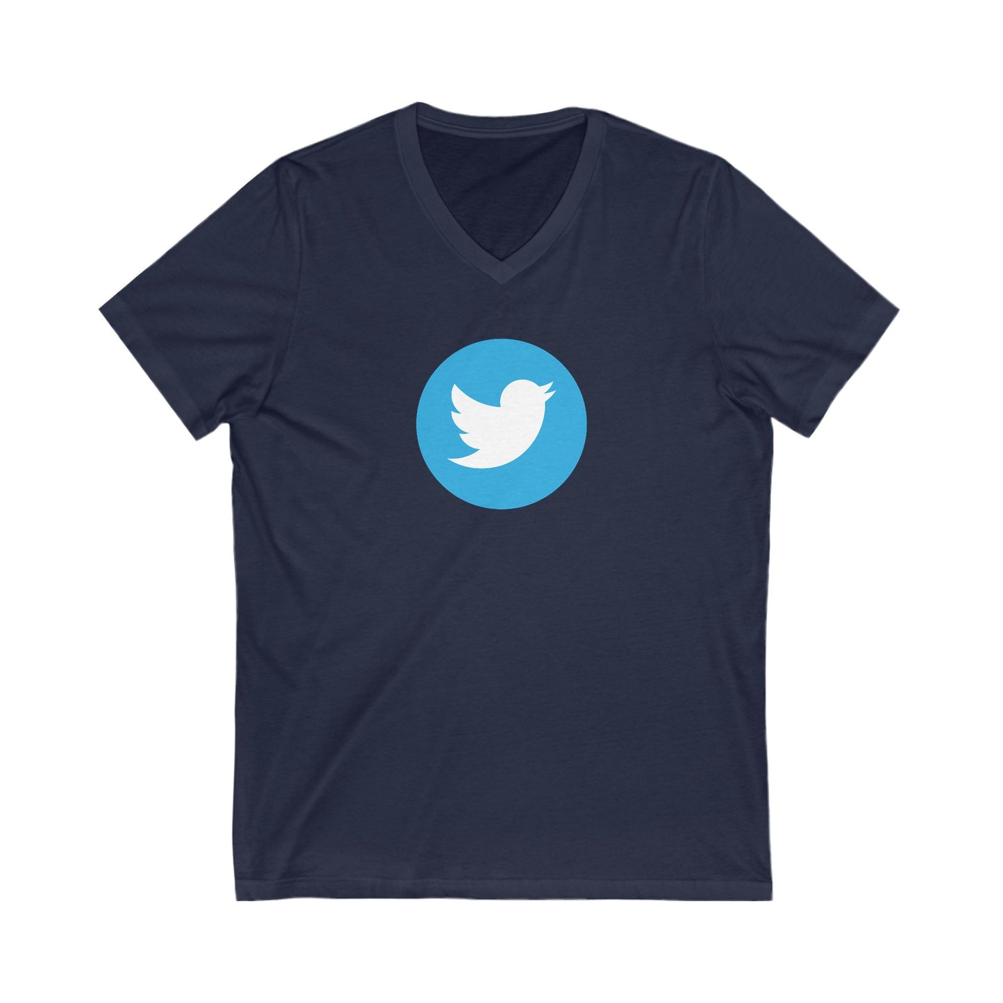 Twitter Logo Adult V-Neck T-Shirt