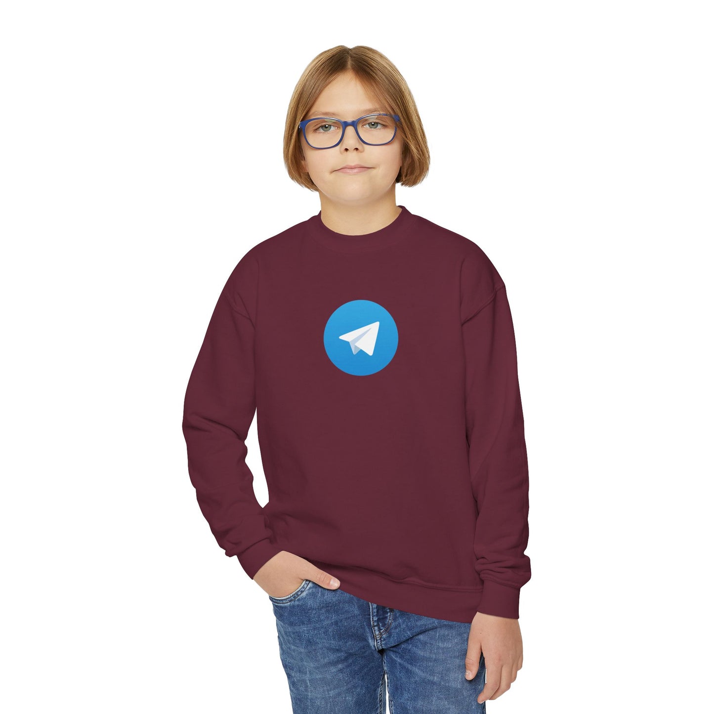 Telegram Logo Youth Sweatshirt