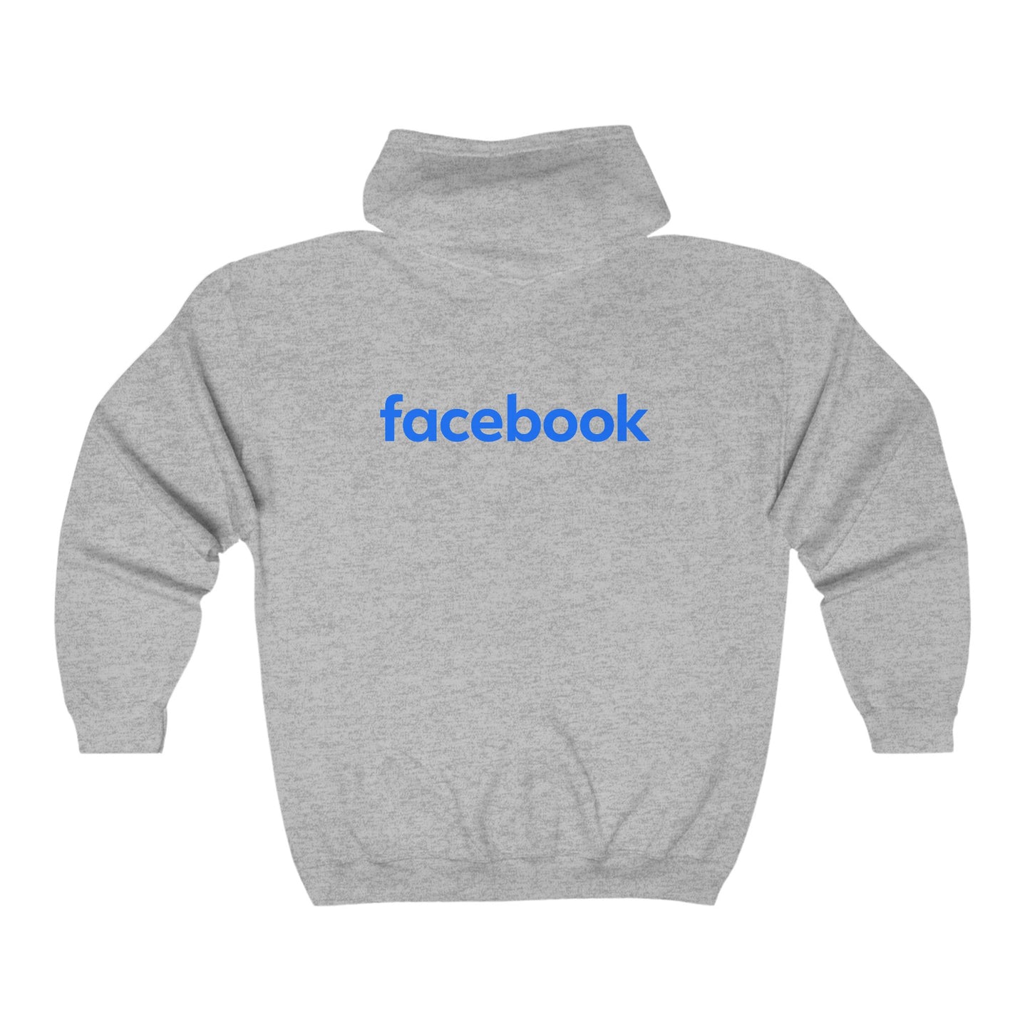 Facebook Logo Adult Zip-Up Hoodie