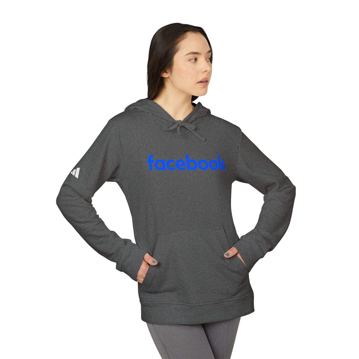 Facebook Logo Adidas Adult Hoodie