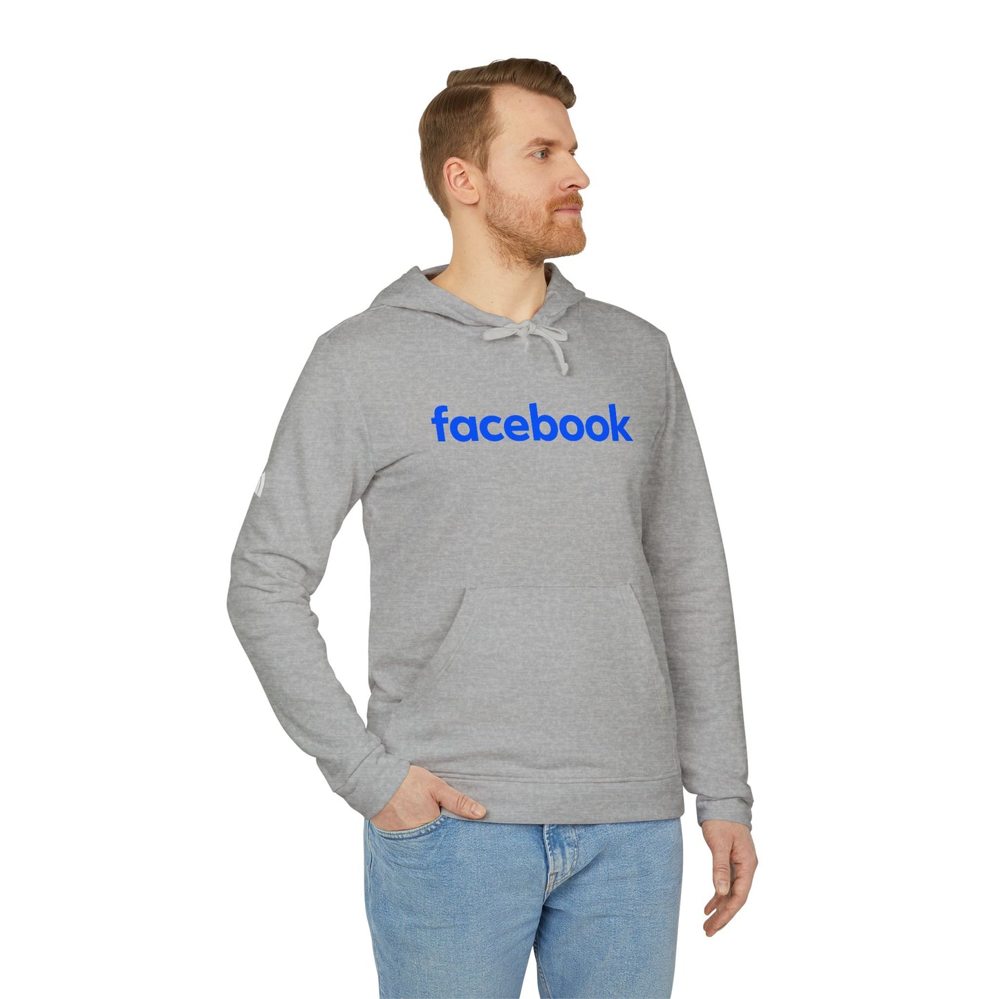 Facebook Logo Adidas Adult Hoodie