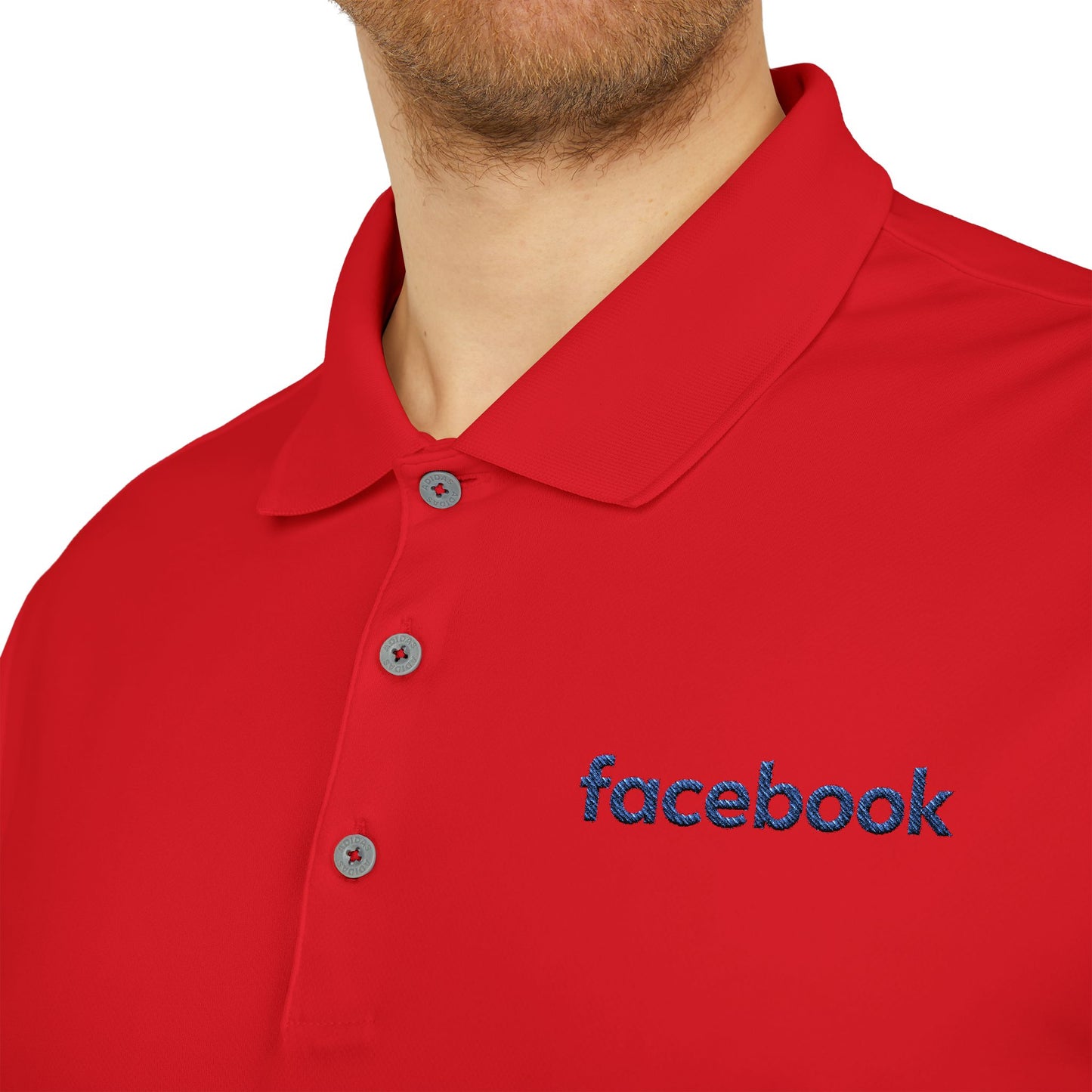 Facebook Logo Adidas Performance Polo