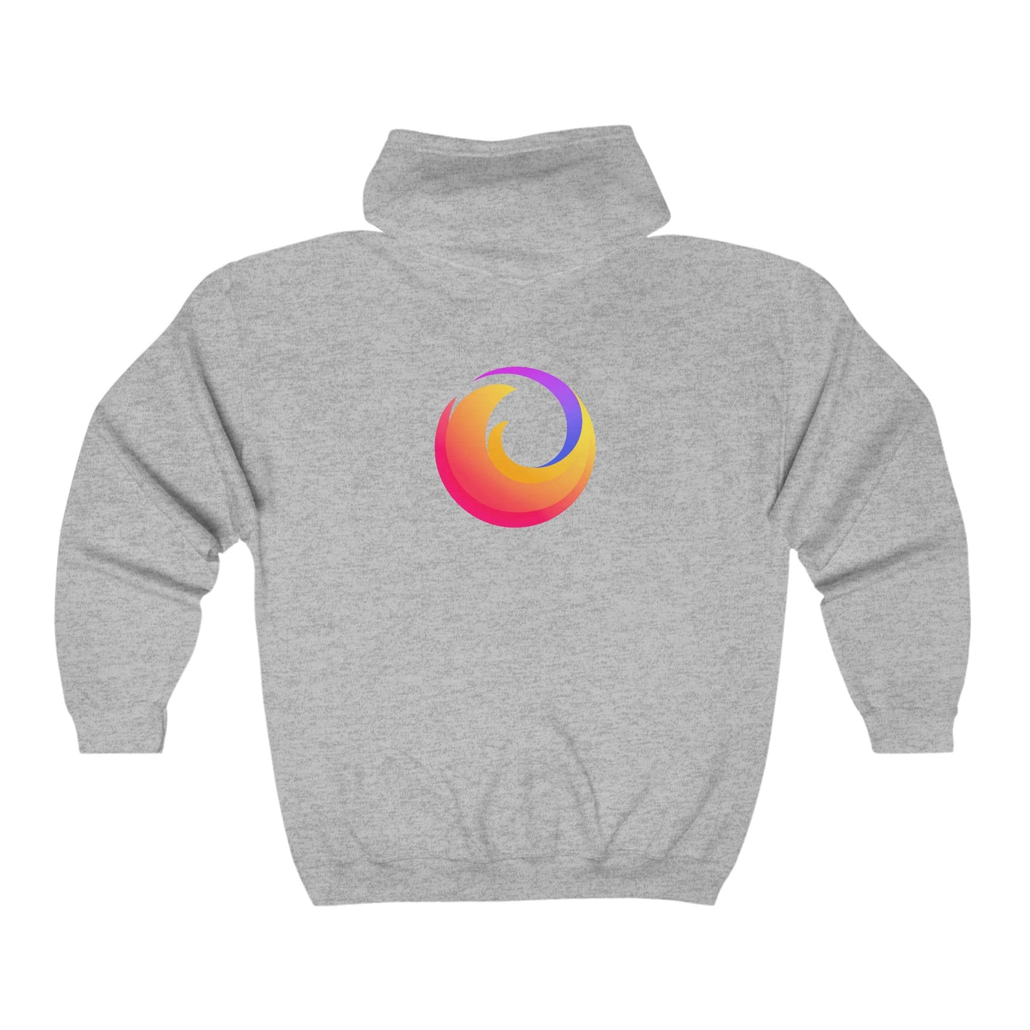 Firefox Logo Adult Zip-Up Hoodie