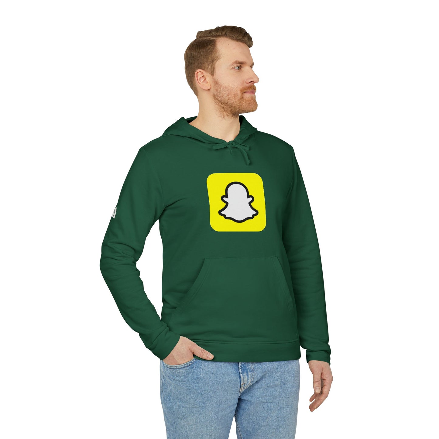 Snapchat Logo Adidas Adult Hoodie