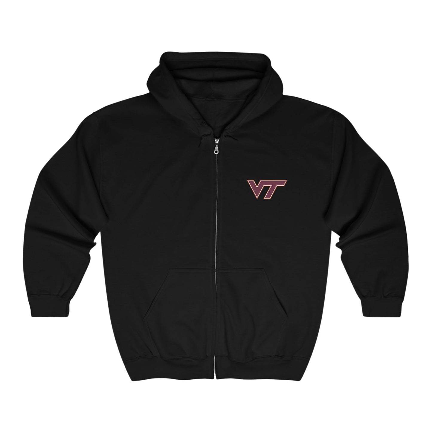 Virginia Tech Hokies Adult Zip-Up Hoodie