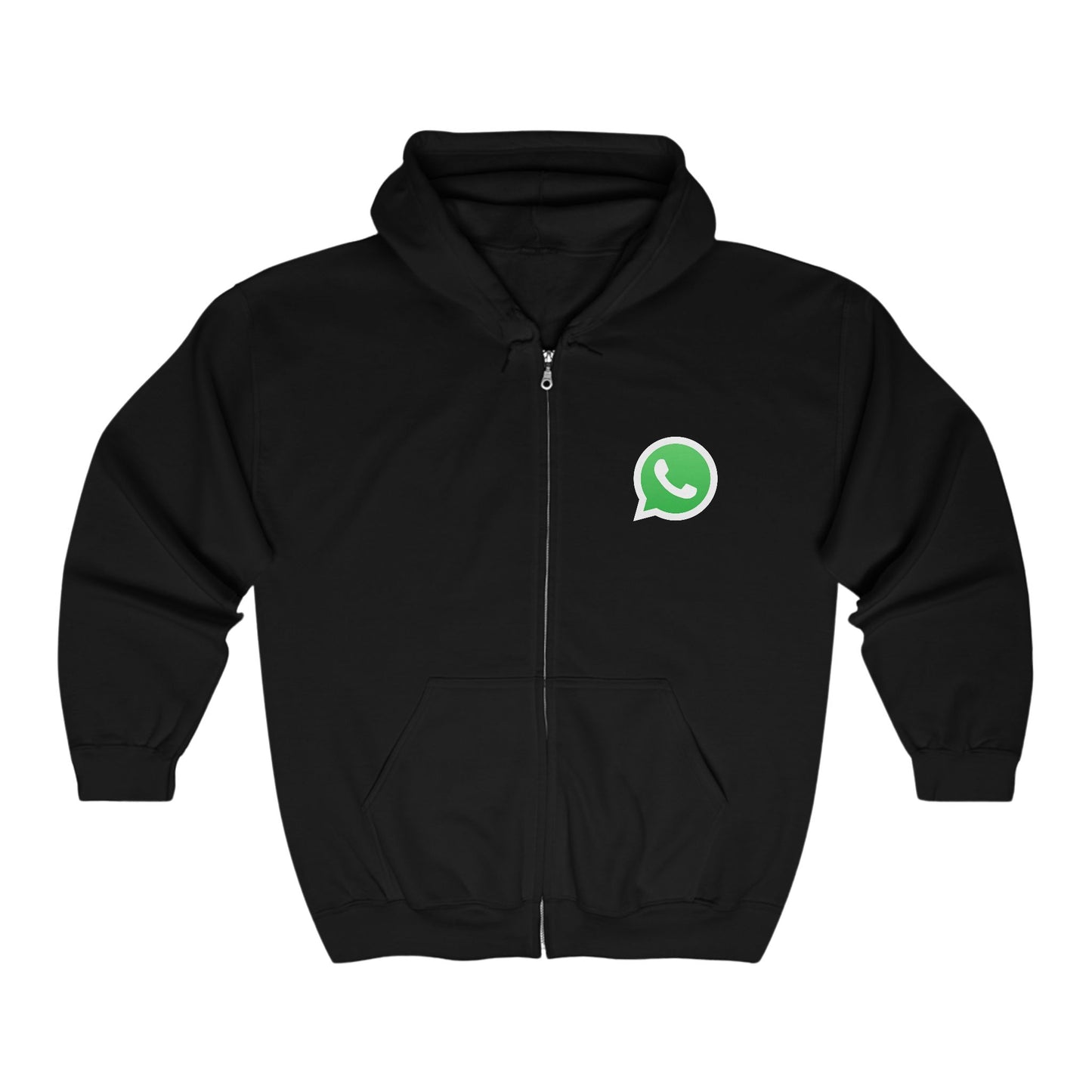 WhatsApp Logo Adult Zip-Up Hoodie