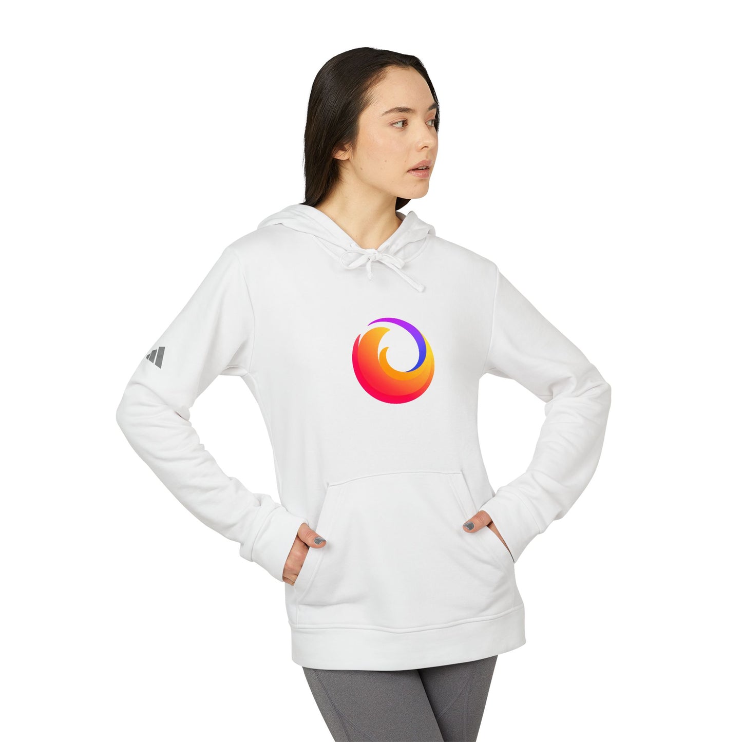 Firefox Logo Adidas Adult Hoodie