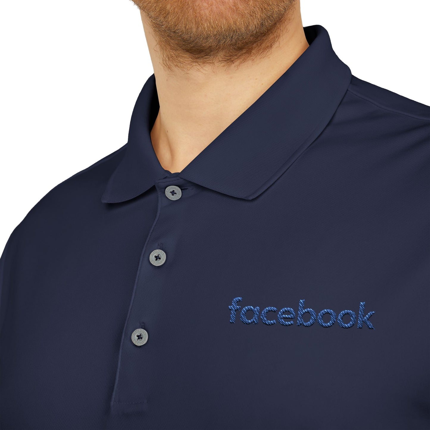 Facebook Logo Adidas Performance Polo