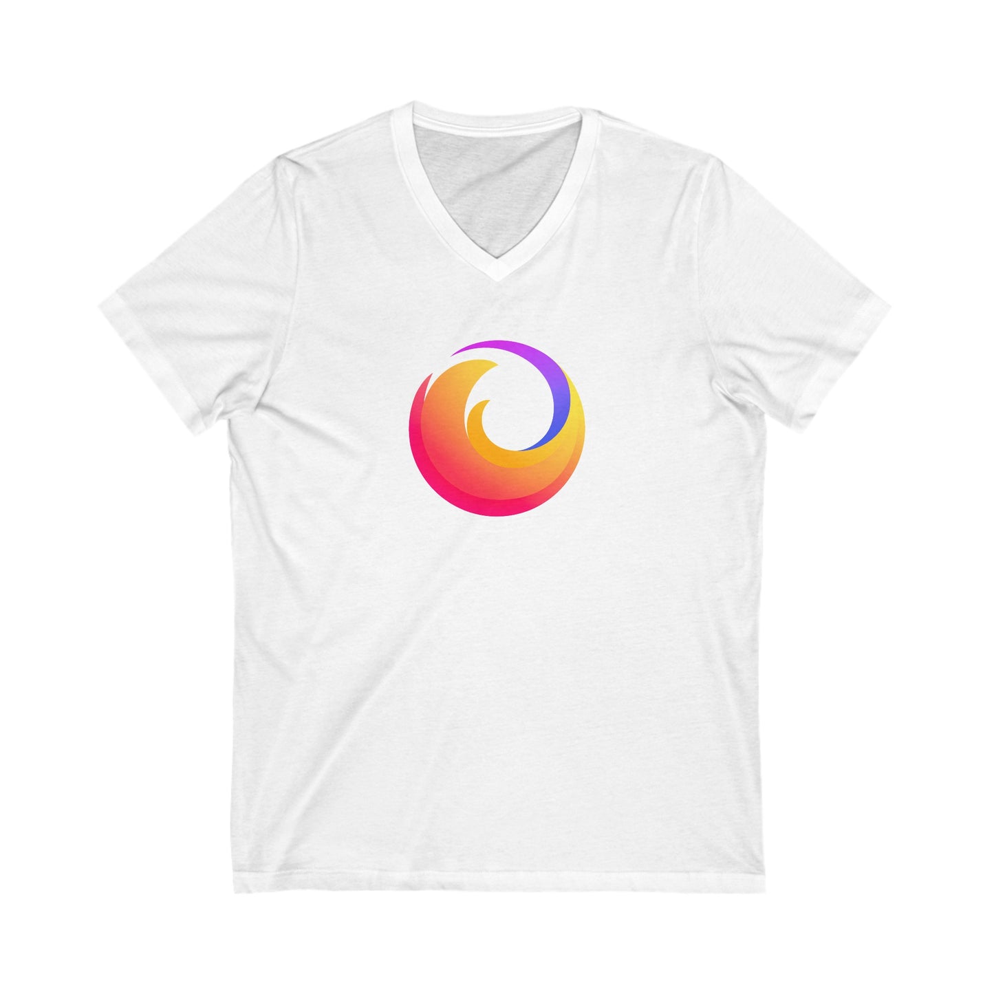 Firefox Logo Adult V-Neck T-Shirt