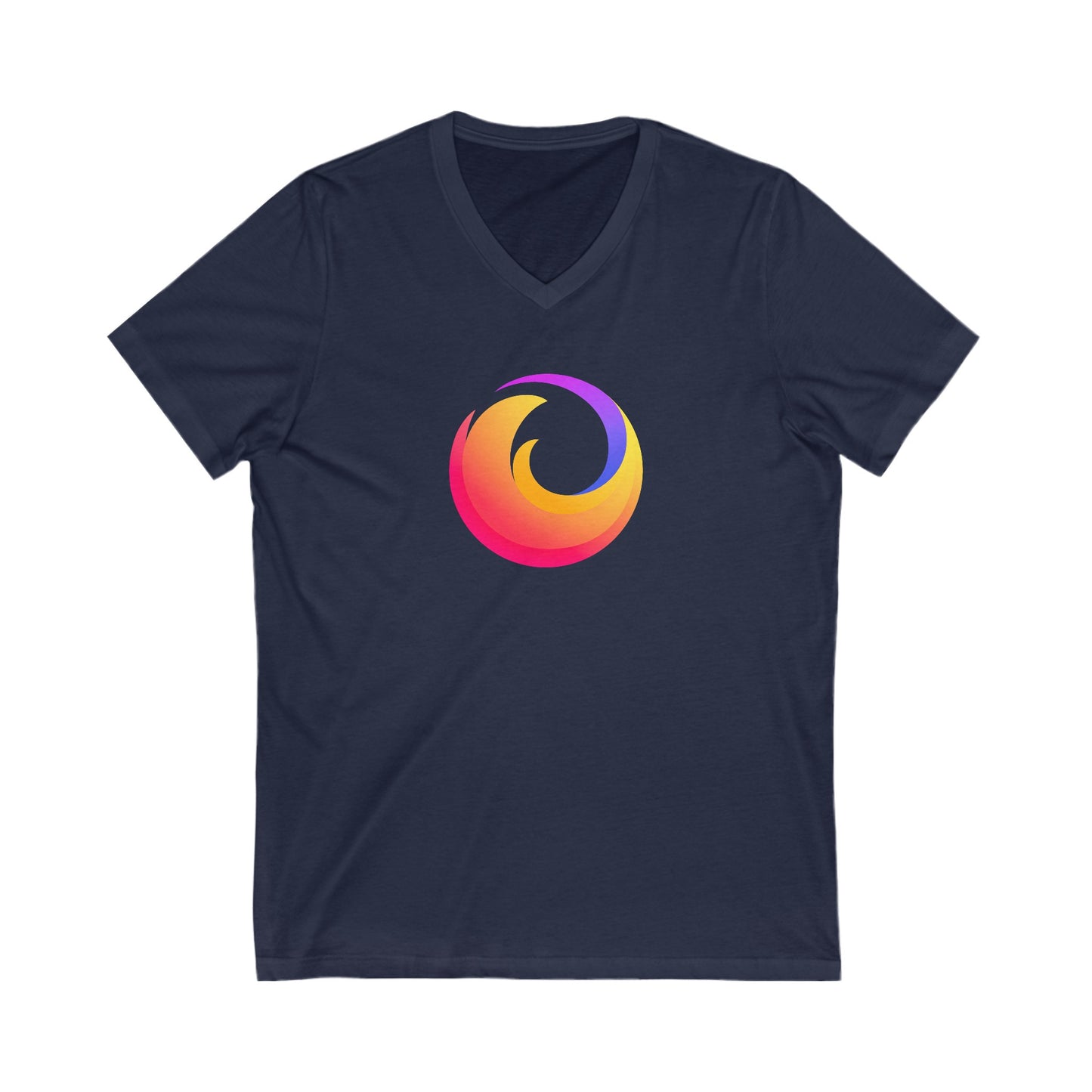 Firefox Logo Adult V-Neck T-Shirt
