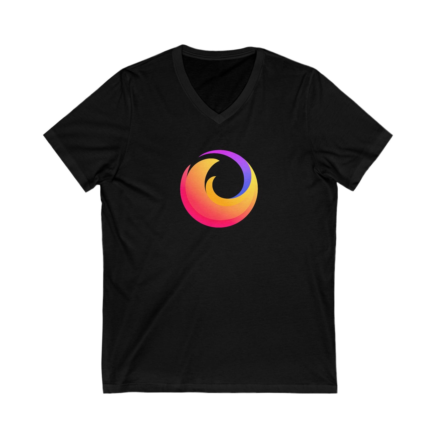 Firefox Logo Adult V-Neck T-Shirt