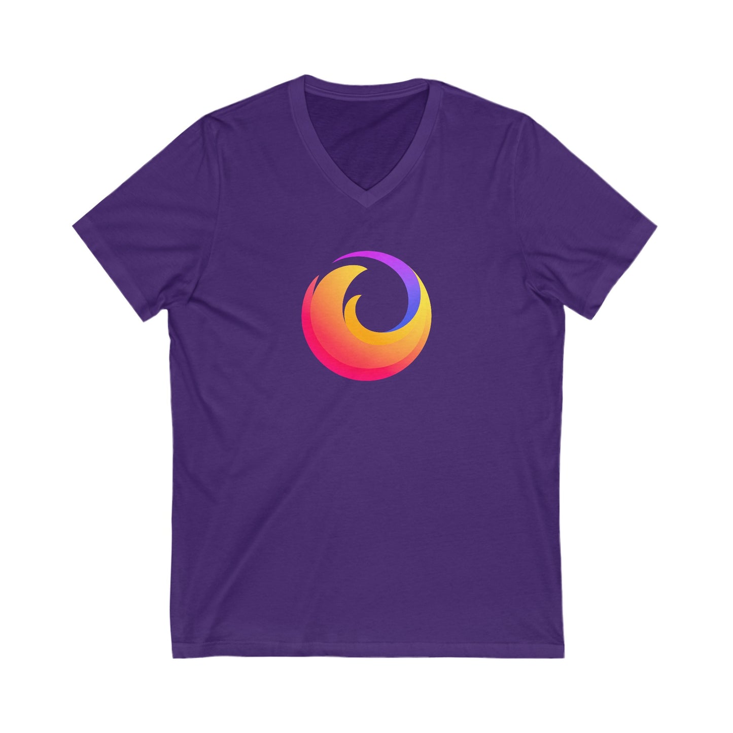 Firefox Logo Adult V-Neck T-Shirt
