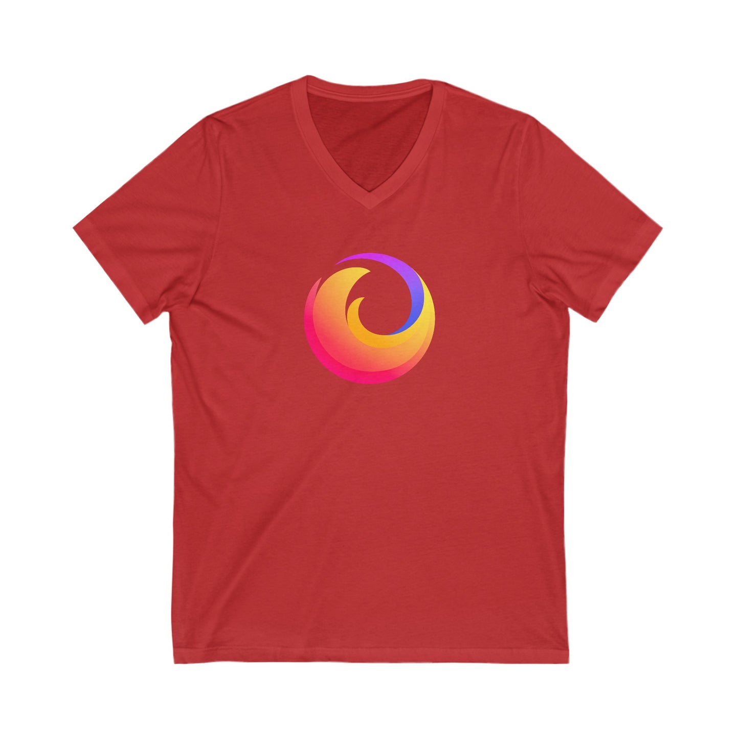 Firefox Logo Adult V-Neck T-Shirt