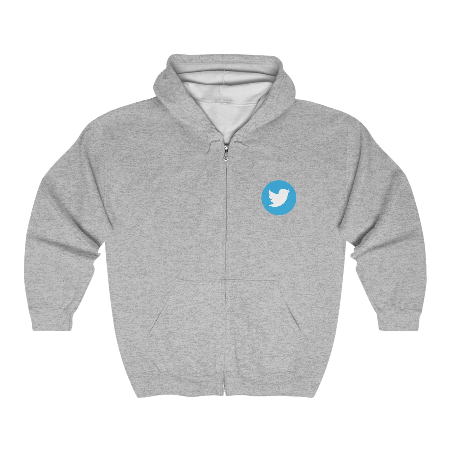 Twitter Logo Adult Zip-Up Hoodie