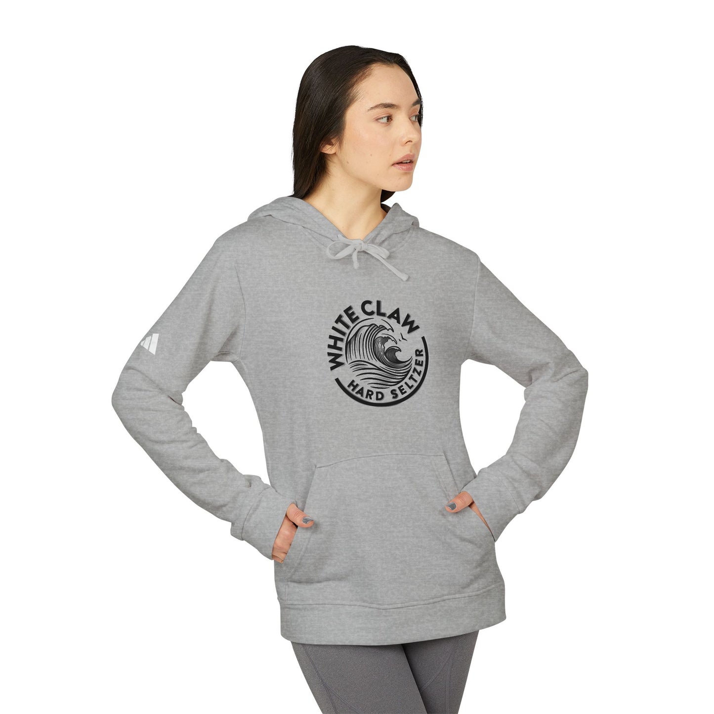 White Claw Logo Adidas Adult Hoodie