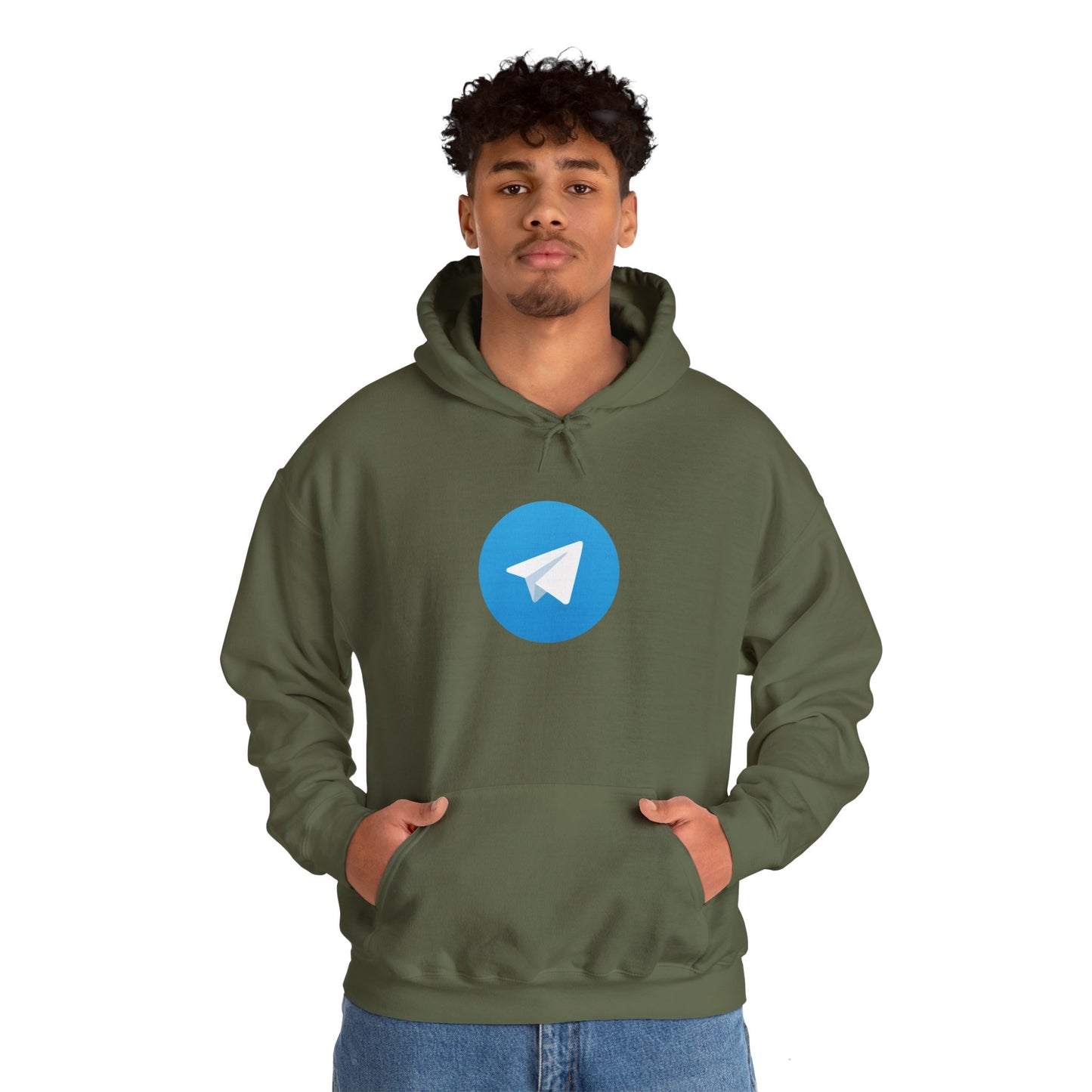 Telegram Logo Adult Hoodie