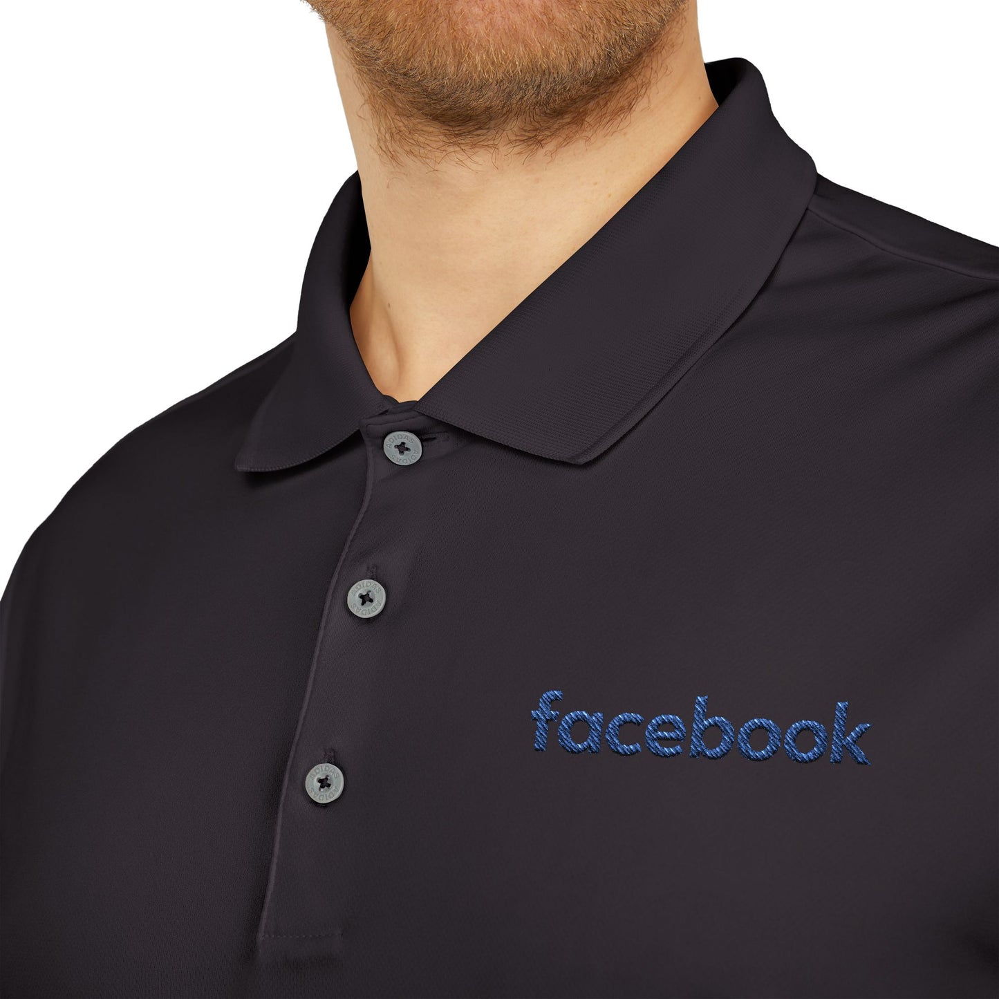 Facebook Logo Adidas Performance Polo