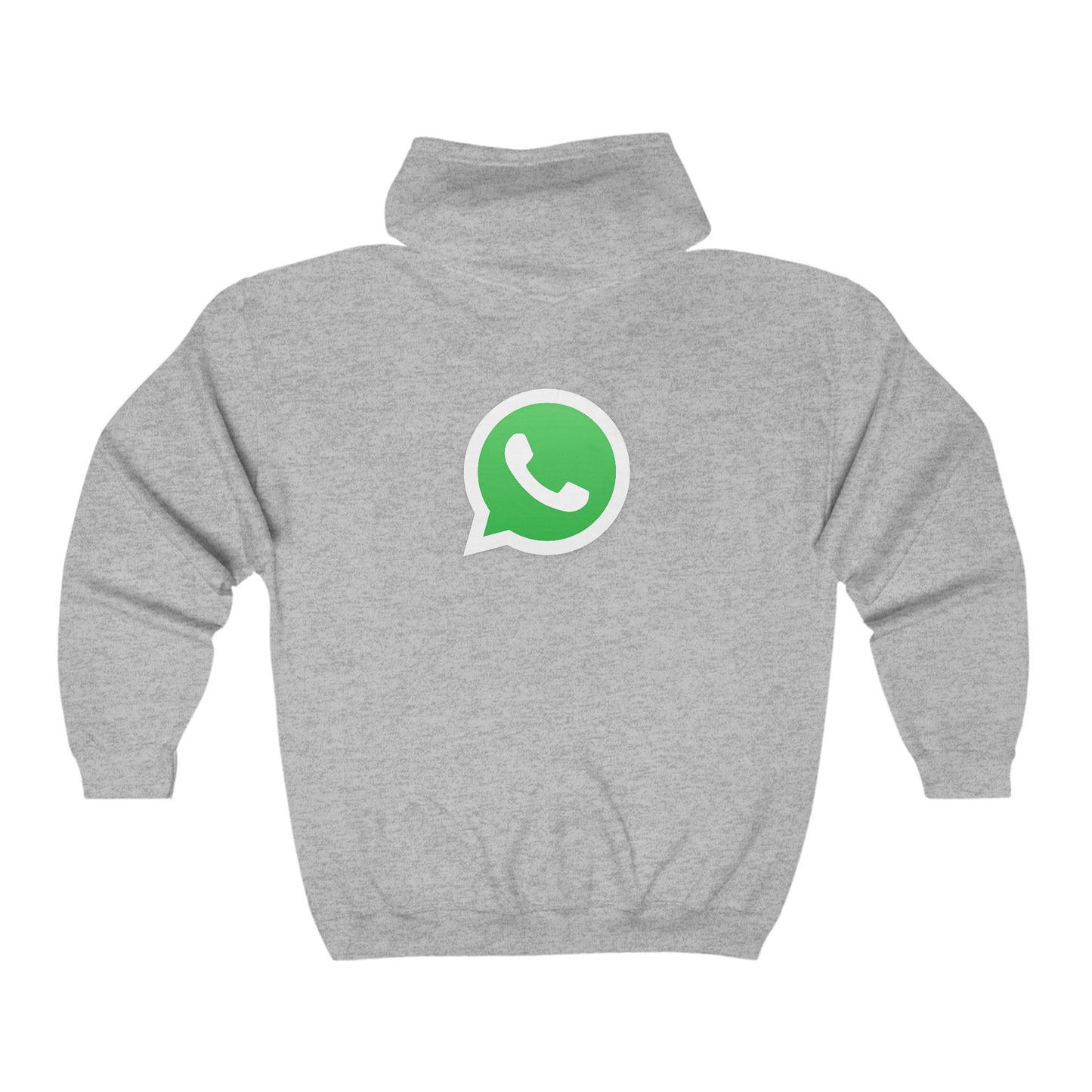 WhatsApp Logo Adult Zip-Up Hoodie