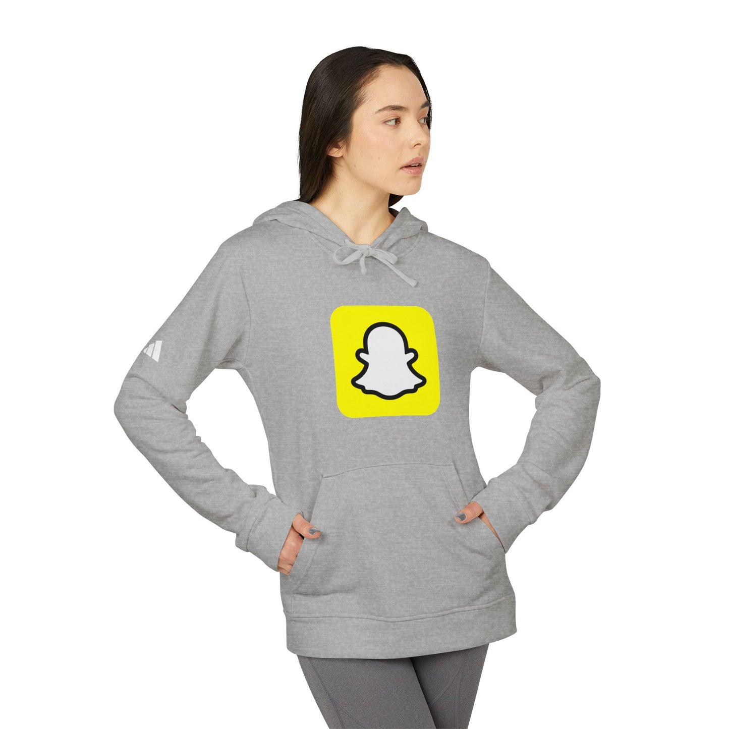 Snapchat Logo Adidas Adult Hoodie