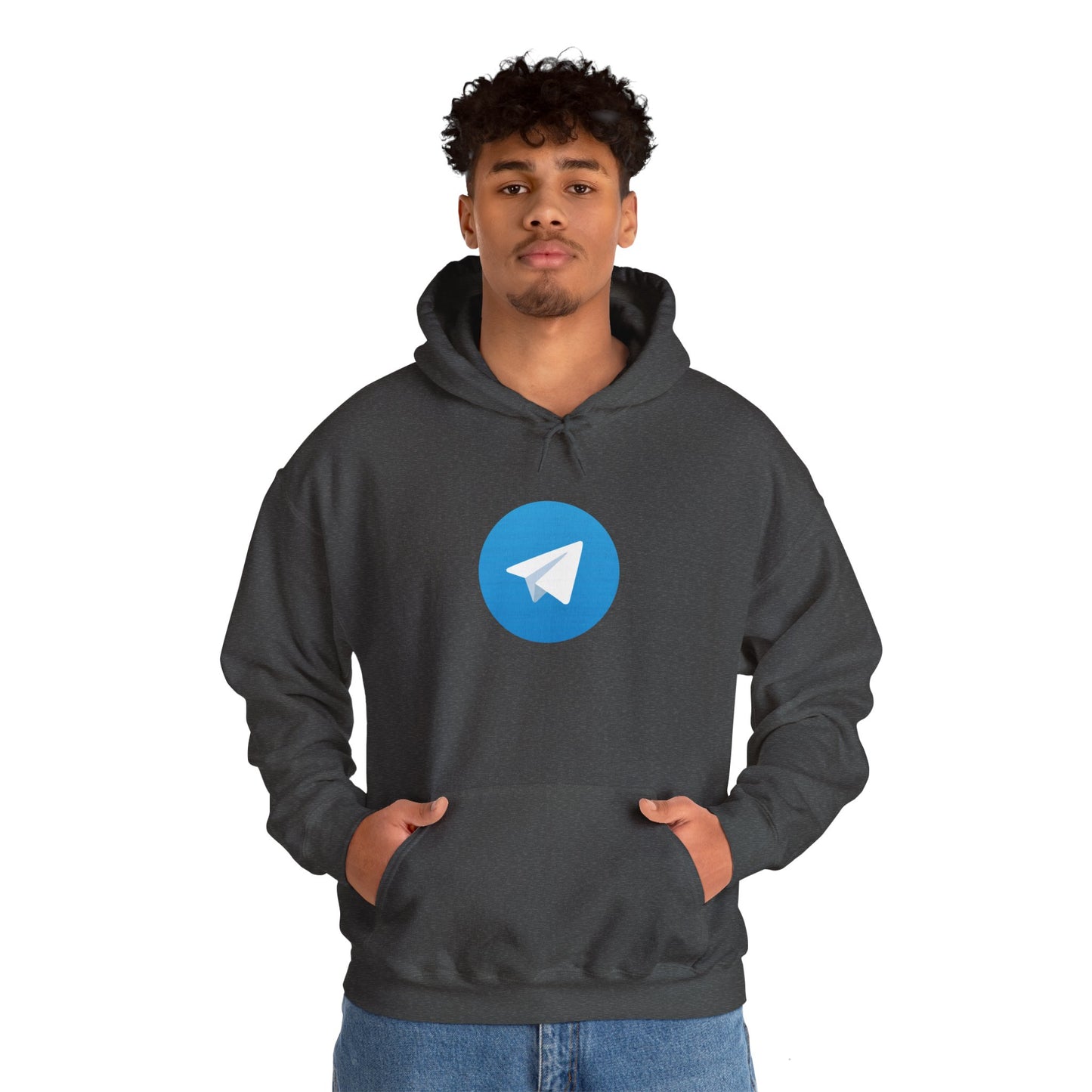 Telegram Logo Adult Hoodie