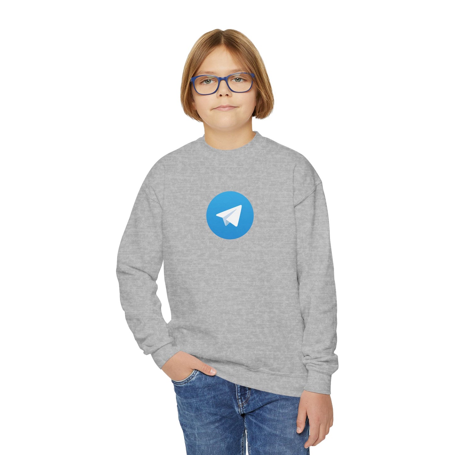 Telegram Logo Youth Sweatshirt