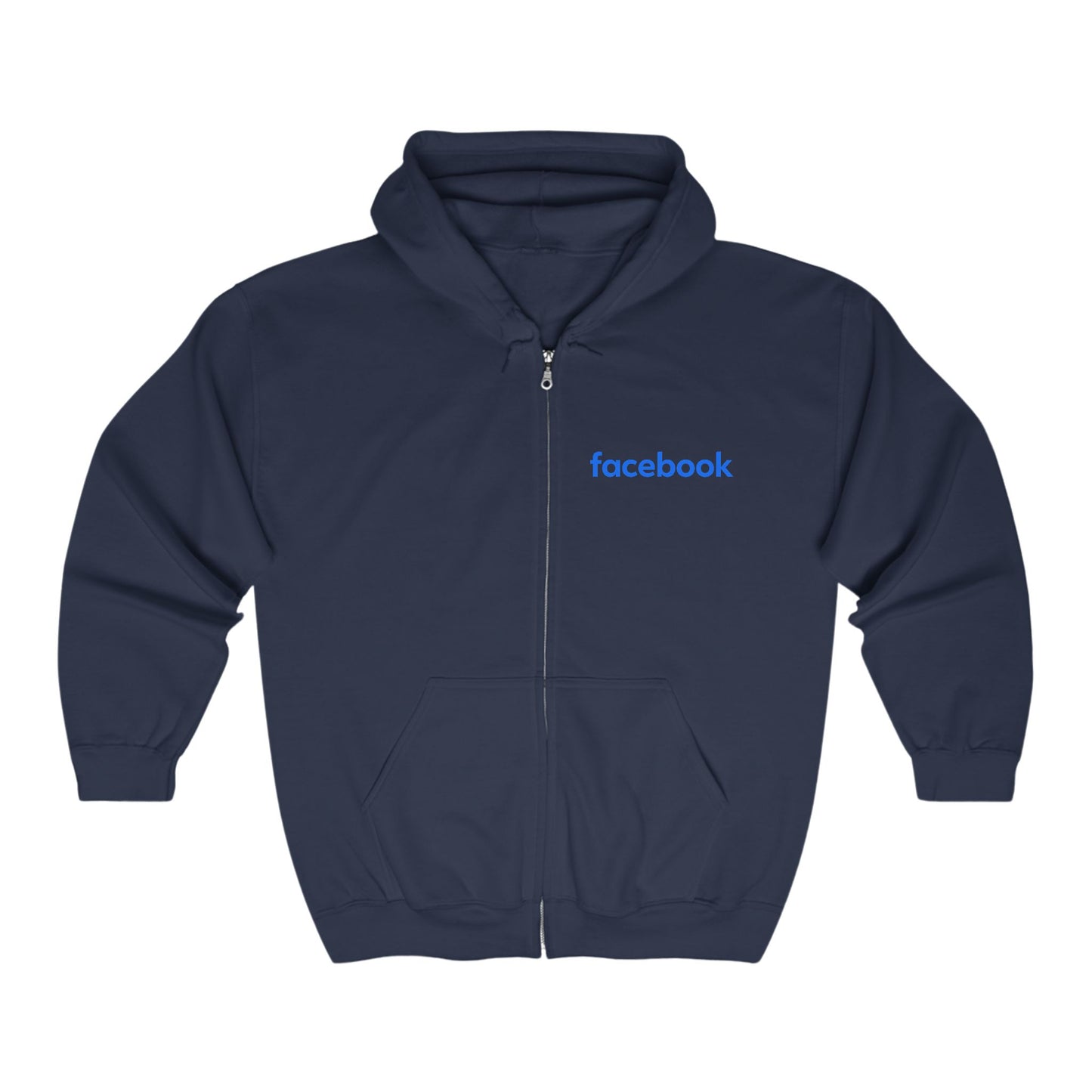 Facebook Logo Adult Zip-Up Hoodie