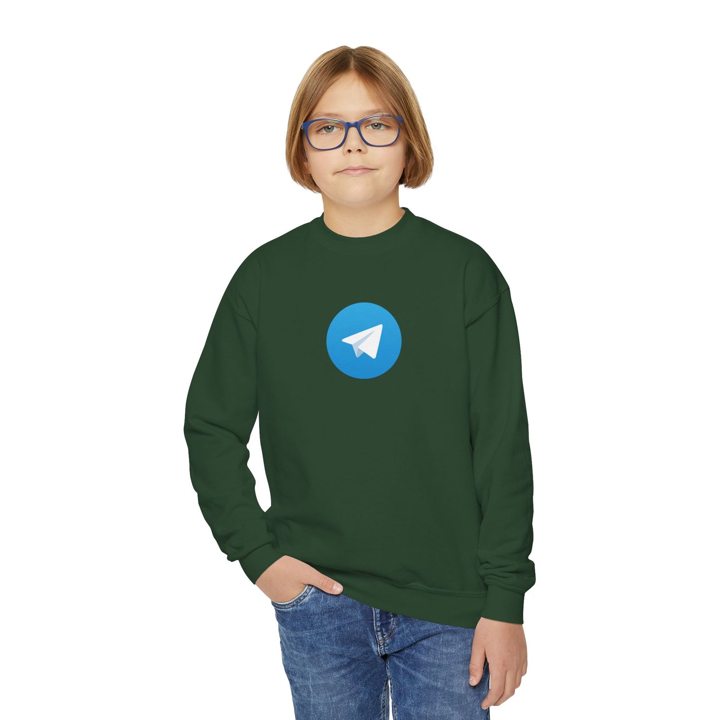 Telegram Logo Youth Sweatshirt