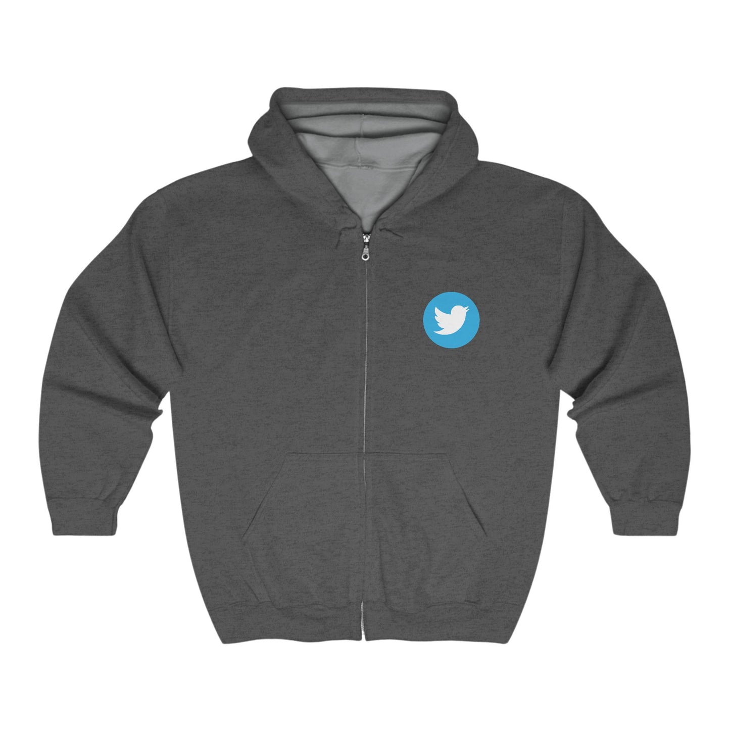 Twitter Logo Adult Zip-Up Hoodie