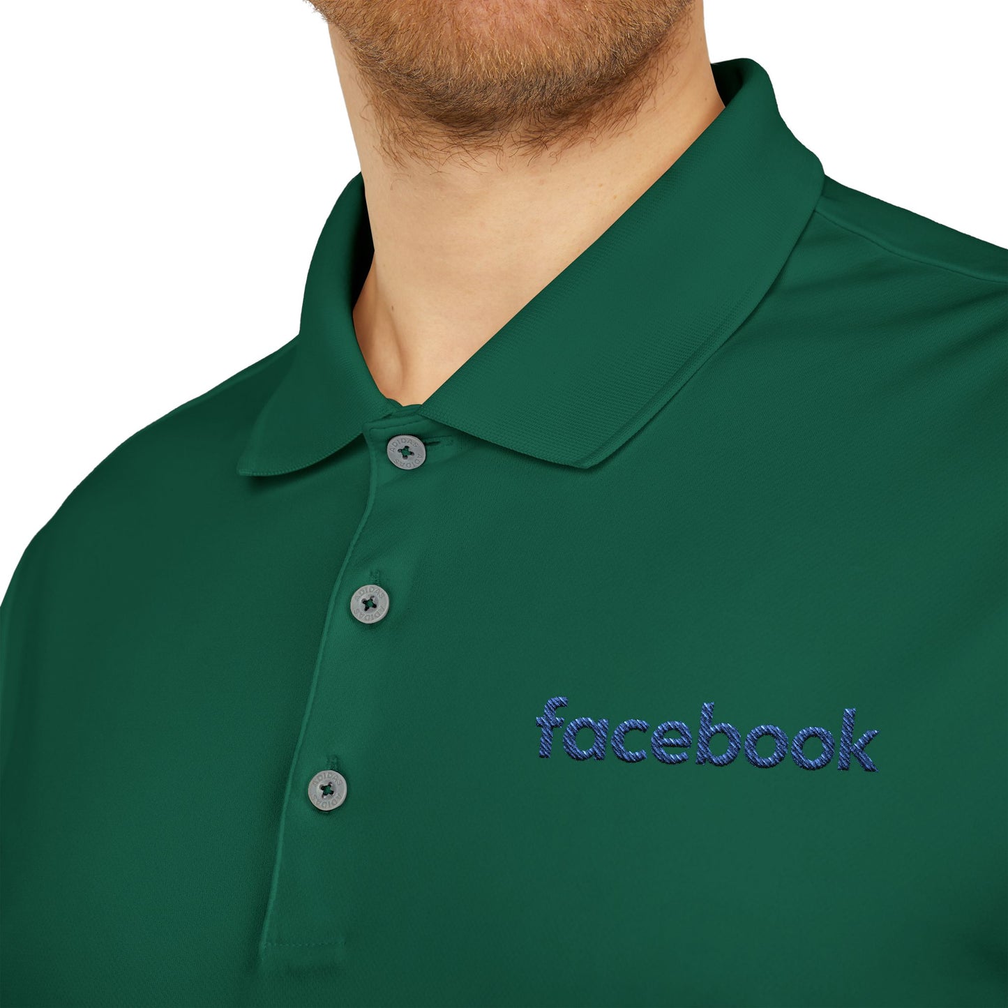 Facebook Logo Adidas Performance Polo