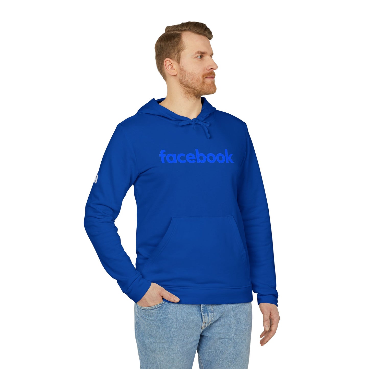 Facebook Logo Adidas Adult Hoodie