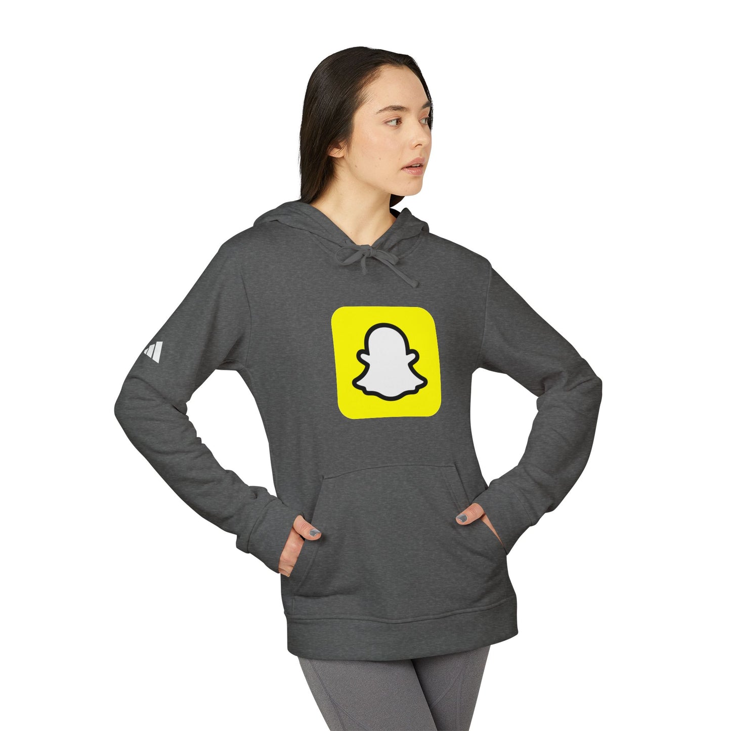 Snapchat Logo Adidas Adult Hoodie