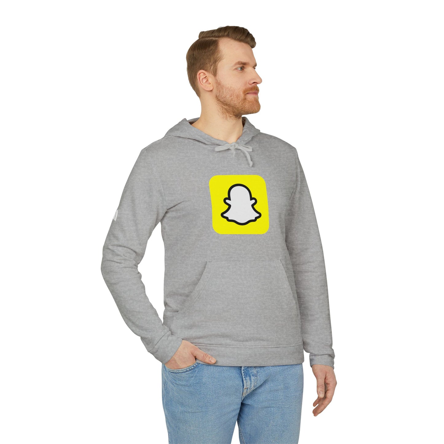 Snapchat Logo Adidas Adult Hoodie