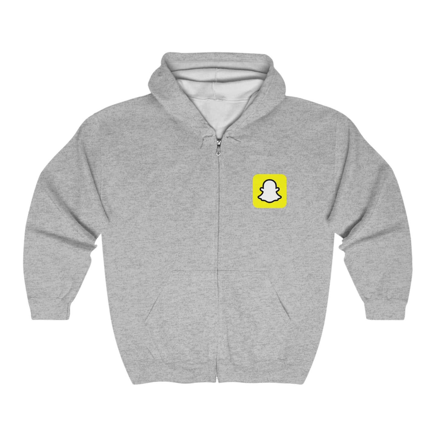 Snapchat Logo Adult Zip-Up Hoodie