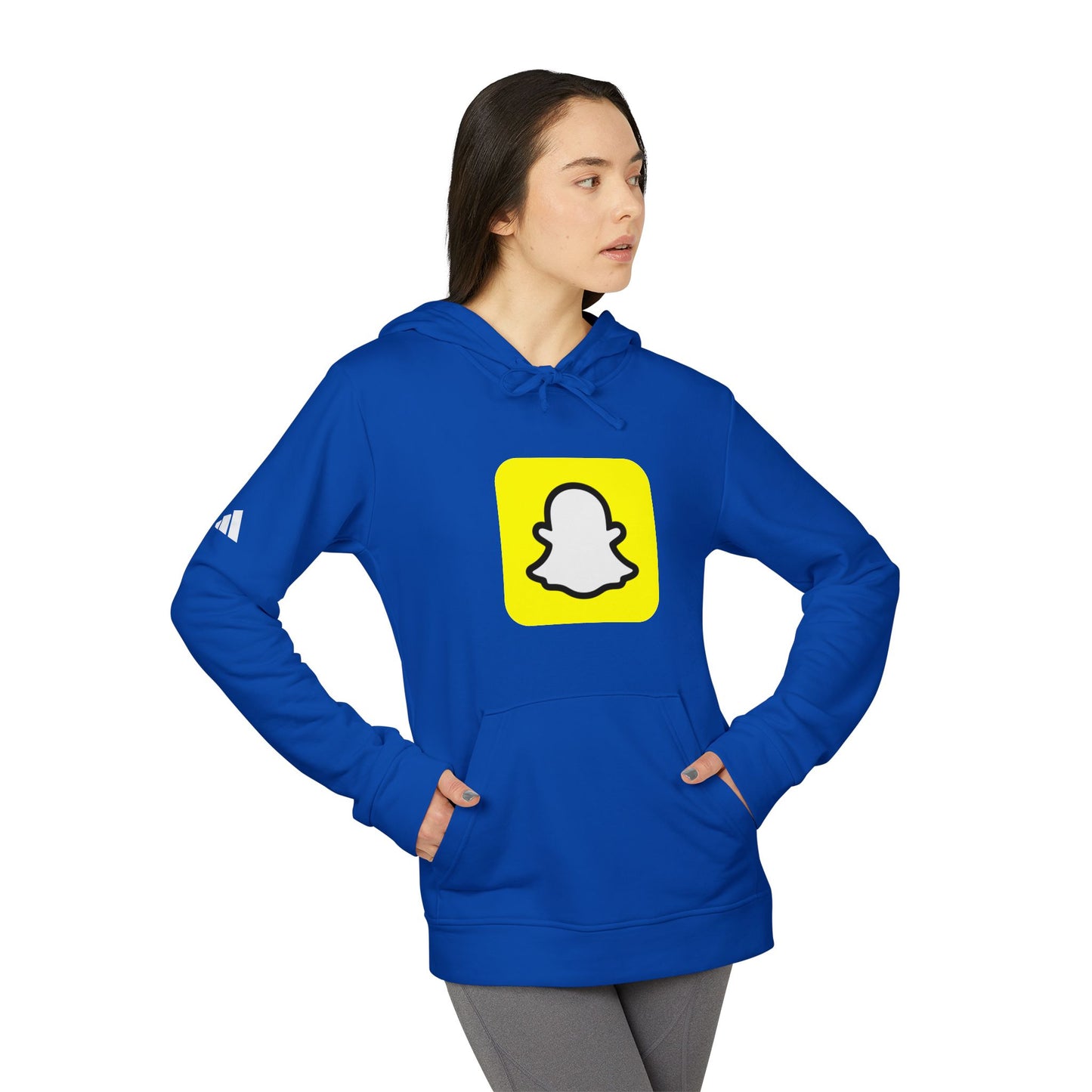 Snapchat Logo Adidas Adult Hoodie