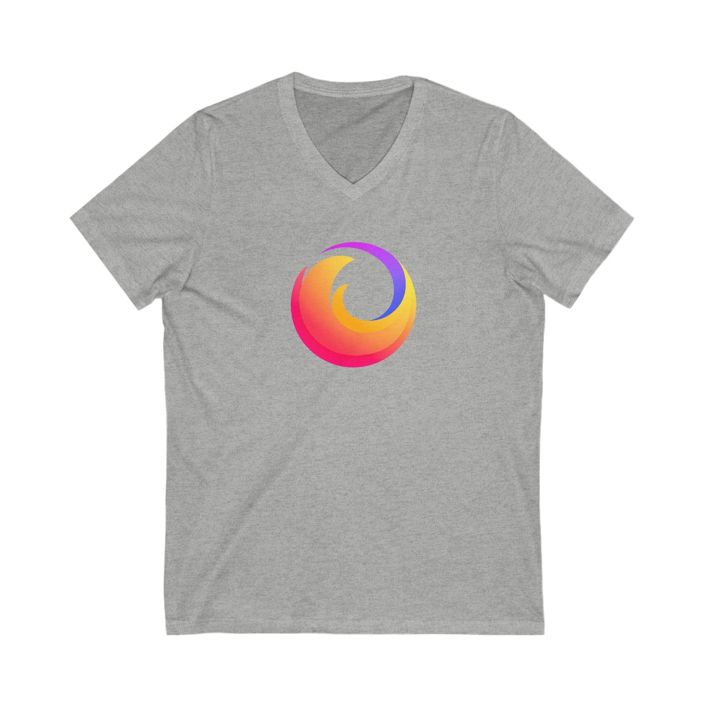 Firefox Logo Adult V-Neck T-Shirt