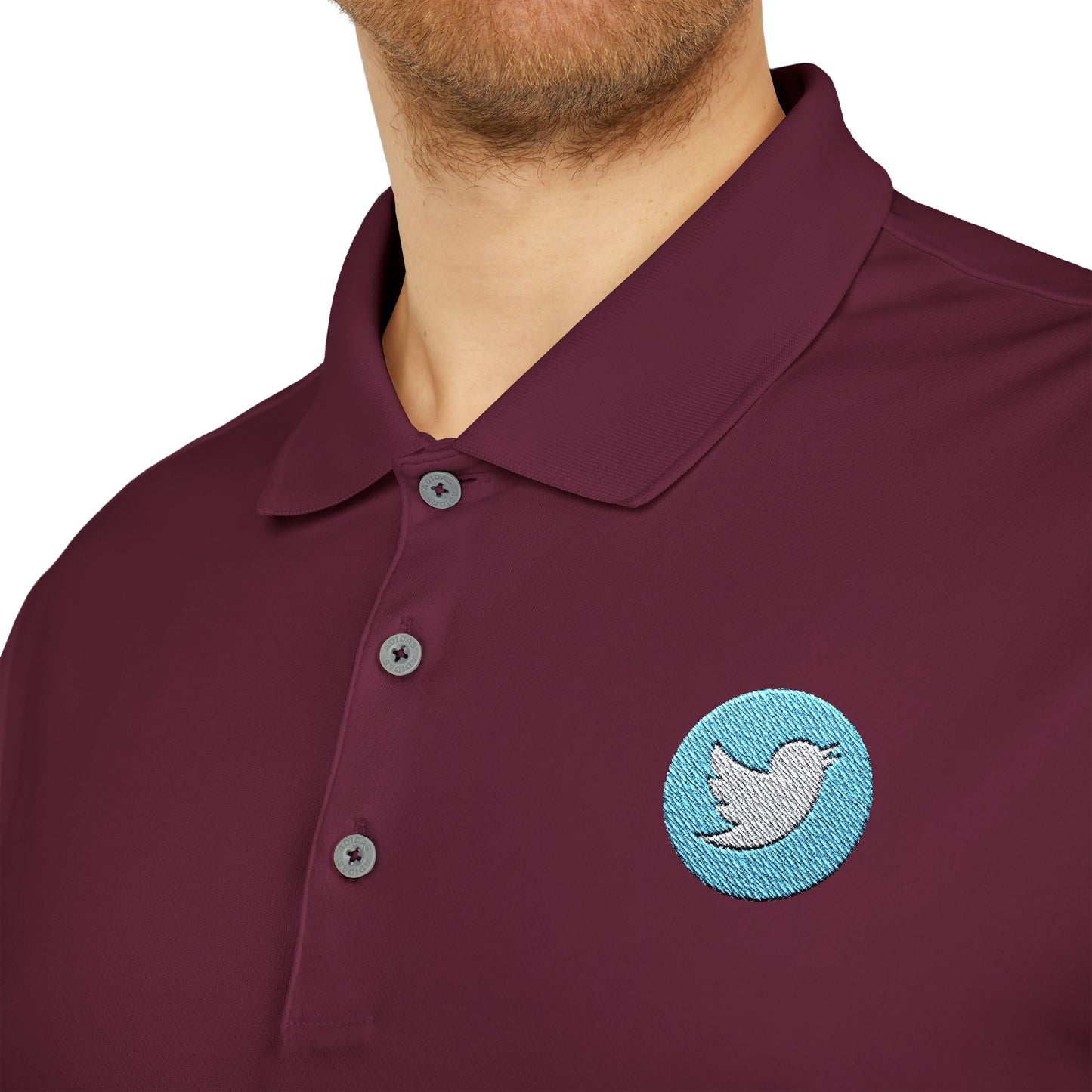 Twitter Logo Adidas Performance Polo