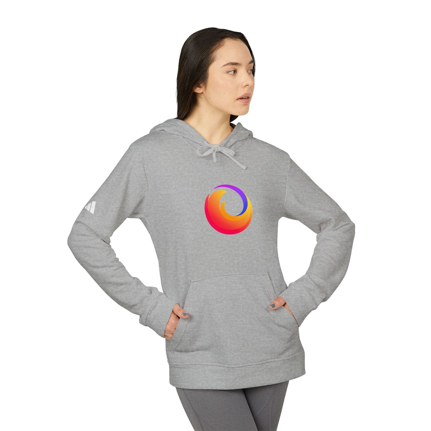 Firefox Logo Adidas Adult Hoodie