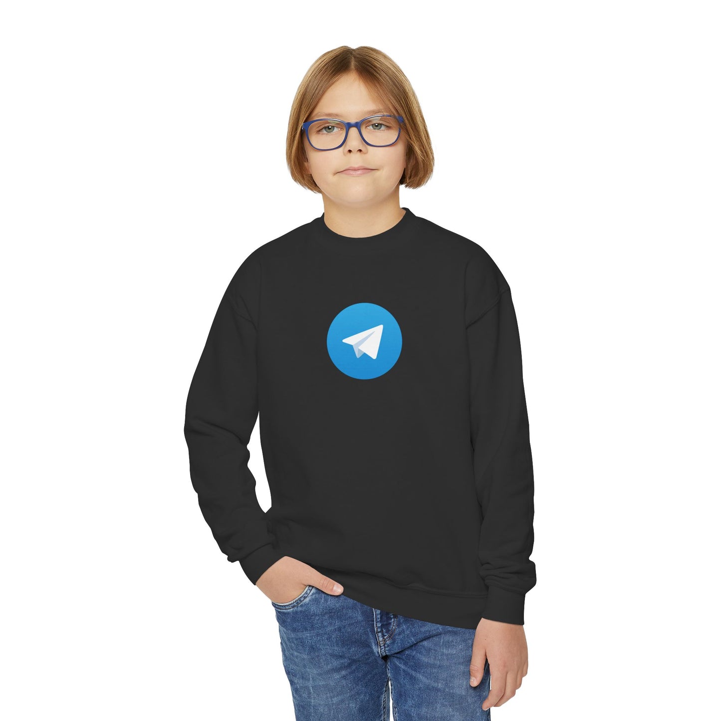 Telegram Logo Youth Sweatshirt
