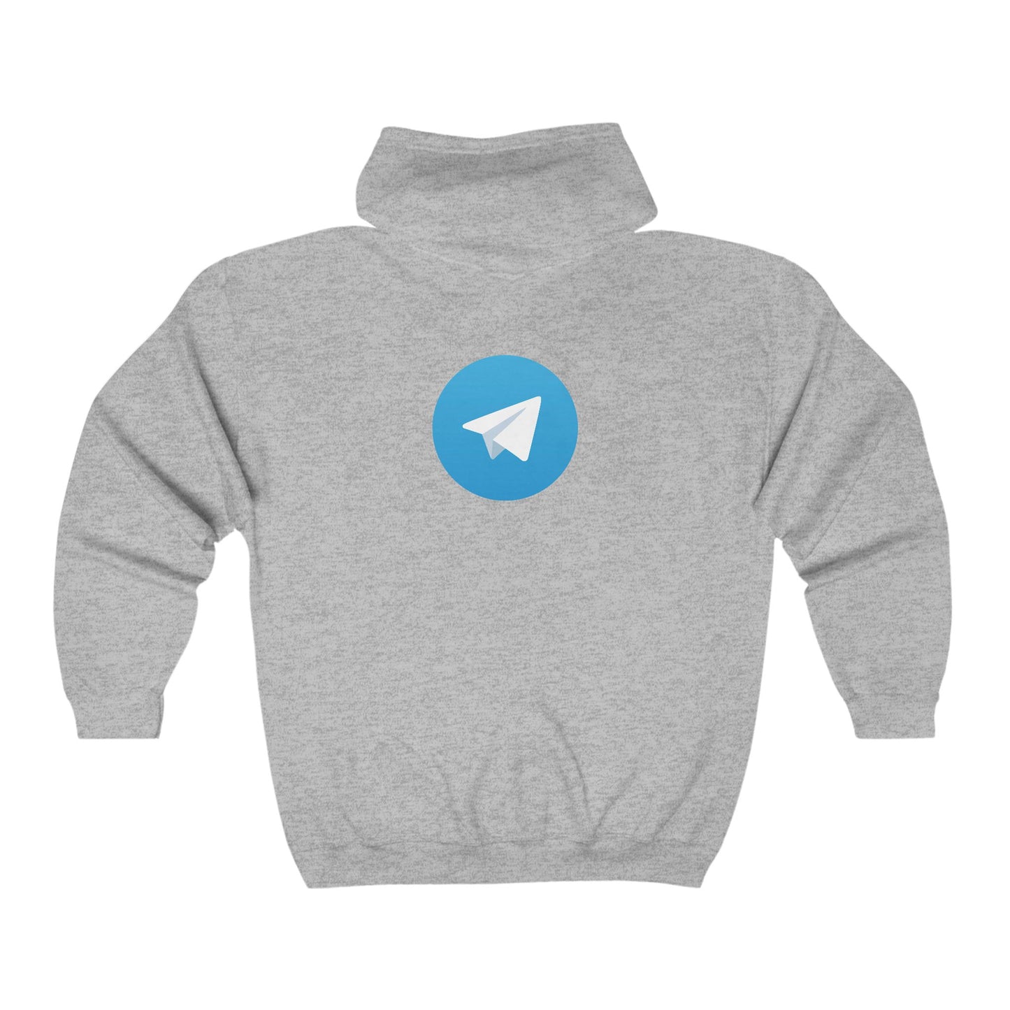 Telegram Logo Adult Zip-Up Hoodie