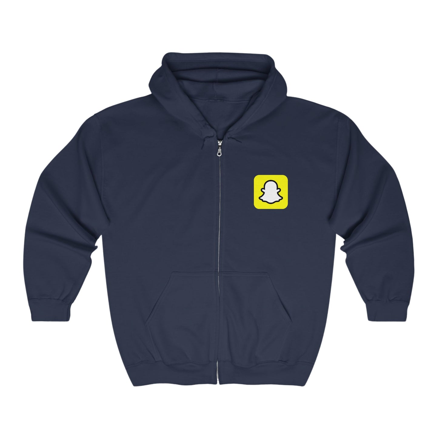 Snapchat Logo Adult Zip-Up Hoodie